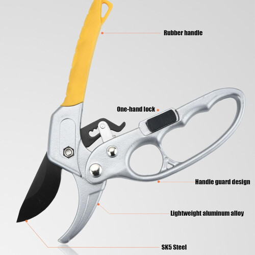Professional Ratchet Pruning Shears  Gardening Shears, Ideal for Pruning Various Plants, Including Fruit Trees 1