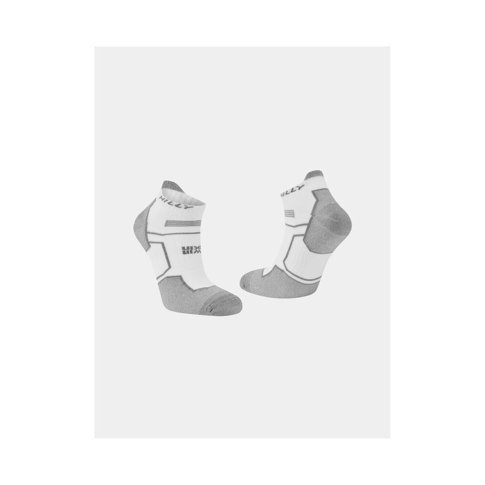 Hilly Women's White/Grey (M, Marl) Twin Skin Socklet Moisture Wicking Breathable Socks For - /Marl