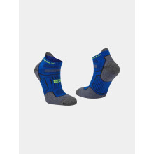 (M, Cobalt/Grey Marl) Hilly Ladies Twin Skin Socklet Supportive Arch Footwear - Cobalt/Grey Marl