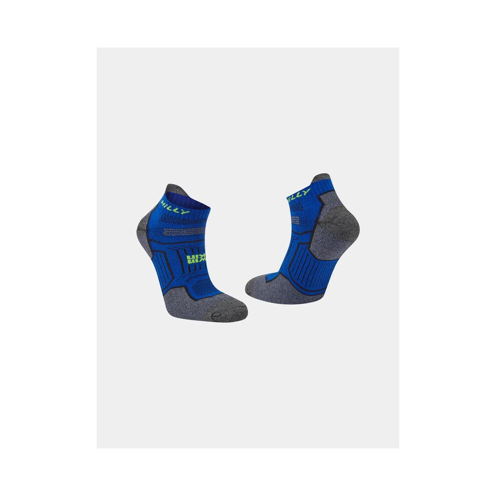 Hilly Women's Cobalt/Grey (M, Marl) Twin Skin Socklet Supportive Arch Footwear - Marl