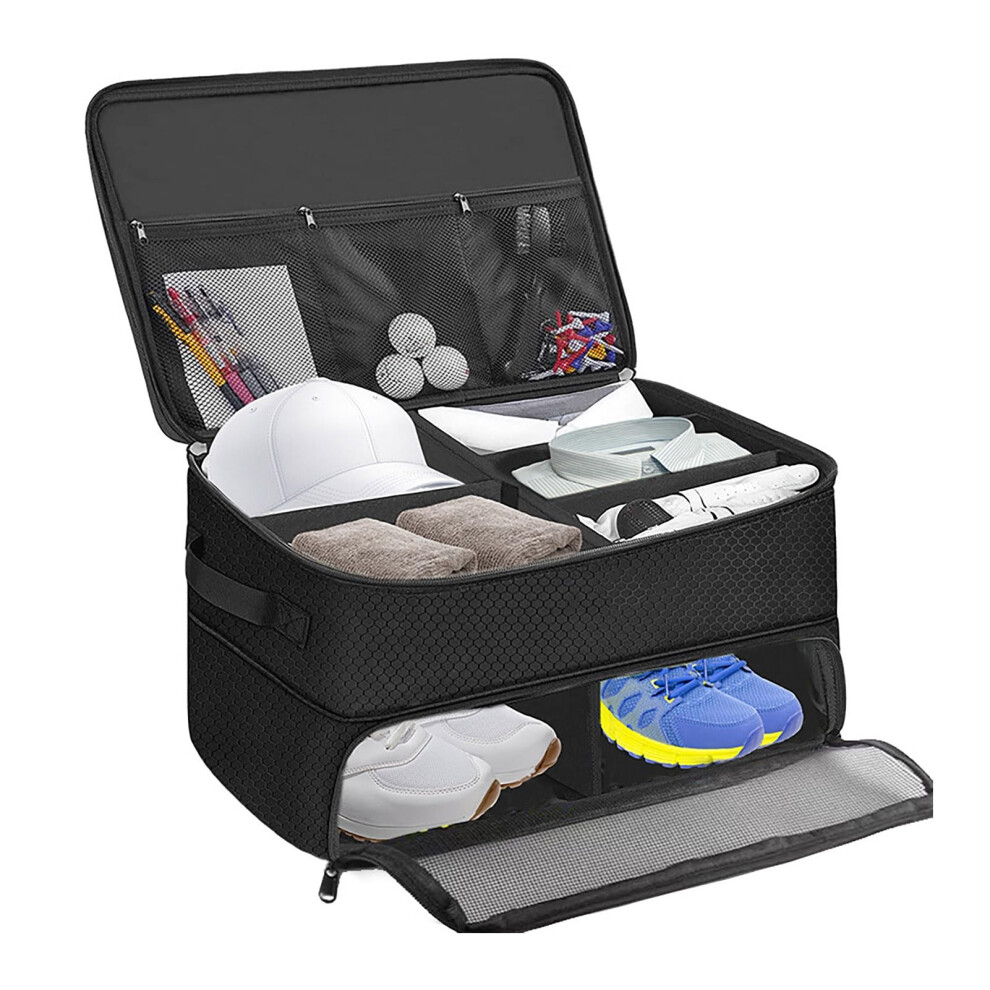 Golf Trunk Organizer Storage With Separate Compartment, Multipocket Design 6493810846304