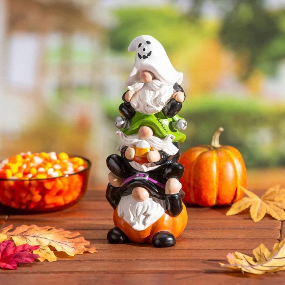Garden Gnome Statue, Halloween Gnomes Outdoor Statues with Pumpkin Ghost, Funny Figurines Home Decor Outside Patio Yard Porch Gifts-image-OPC-PHZHGG8-NEW