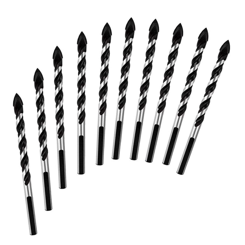 Multipurpose Drill Bits, 10Piece 6Mm Multimaterial Drill Bit Set For Drilling In Tile, Glass, Concrete, Brick, Wood, And Plast Bit 6493810846755