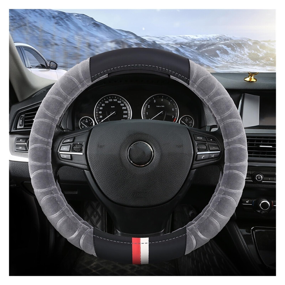 Car Steering Wheel Cover Set Universal Car Steering Wheel Cover Autumn And Winter Plush Breathable Moisture Drainage Car Interior (Color : 5) 6493810782657