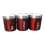 SQ Professional 3 Pcs Stainless Steel Food Storage Tea Coffee Sugar Set Red 1