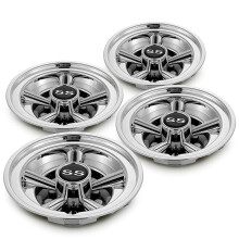 Golf Cart Accessories Wheel Covers Hub Caps for Yamaha/Club CAR/EZGO Par Car 8' (Set of 4) (Silver)