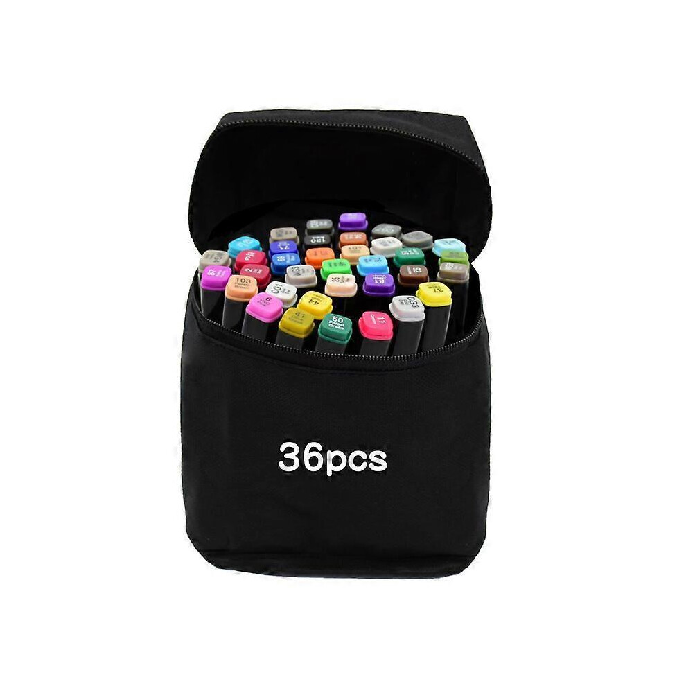 (36 Colors) Marker Set 80 Colors Alcohol Markers Permanent Art Marker Pens Double Tips Sketch Alcohol Animation For Both Adults Kids-image