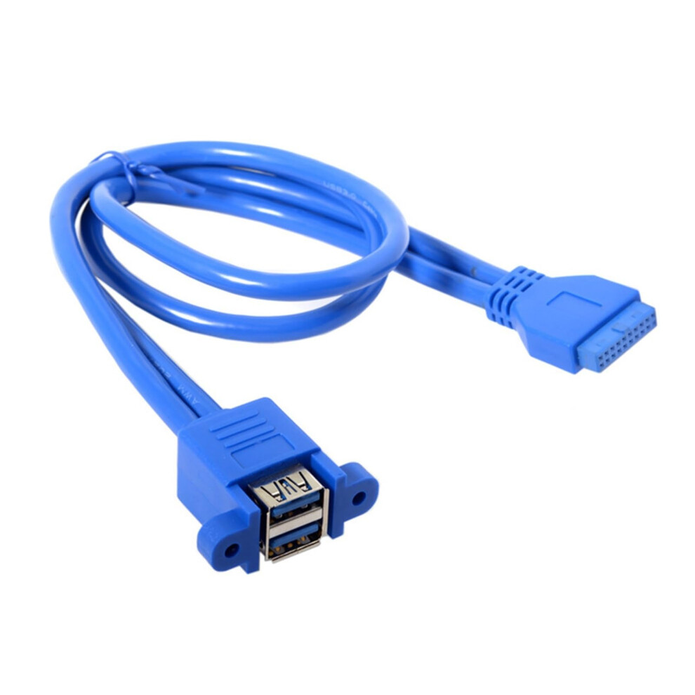 Stackable Usb 3.0 Female Panel Type To Motherboard 20Pin Header Cable Dual Ports 50Cm 6493810782893