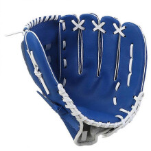 (Blue) 1pc Pu Baseball Glove Lightweight Softball Glove Pitcher Infielder Glove No Ball