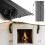 2 Pcs Hanging Fireplace Mesh Screen Curtain,Decorative Scroll Design Sturdy Spark Guard Chain with 2 Pulls 4