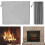 2 Pcs Hanging Fireplace Mesh Screen Curtain,Decorative Scroll Design Sturdy Spark Guard Chain with 2 Pulls 1