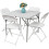 6 Pack White Folding Chairs Plastic Outdoor Party Chairs Stackable 4