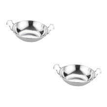 Pcs Double Handle Cooking Pan Kitchen Hot Pot Home Supplies Small Frying Griddle Japanese Round Bottom Pot Chinese Cookware Stainless Steel