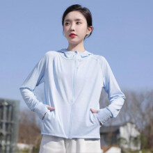 (Blue) Uv Sun Protection Clothing Cooling Sunblock Shirt Long Sleeve Hooded With Mask For Women For Hiking Camping