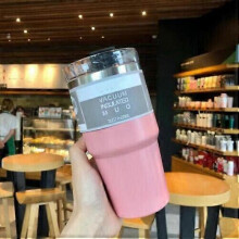 (Pink) 20 oz Stainless Steel Coffee Mug Insulated Travel Mug Tumbler with Straw Lid