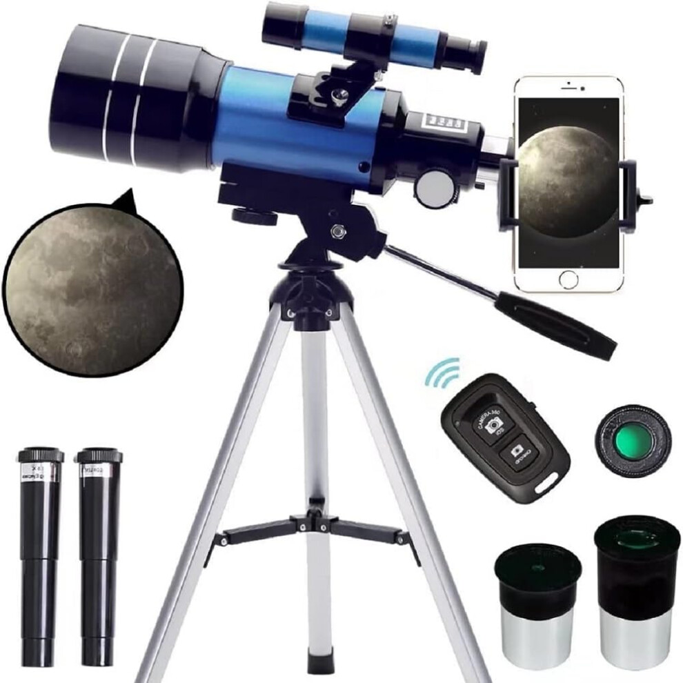 Telescope For Adults Kids, 70Mm Aperture Refractor Telescopes For Astronomy Beginners 6493810783838