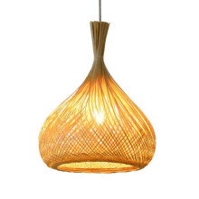 Creative Boho Bamboo Chandeliers Tropical Romantic Weaving Hanging Light Handwoven Pendant Shade
