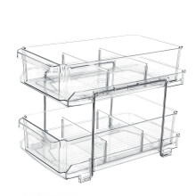 Spice Rack Organization, Storage PullOut Drawers, Shelf Organizer for Home, Bathroom, Under Sink, Cabinet, Kitchen, MakeUp, 2 Tier Tray