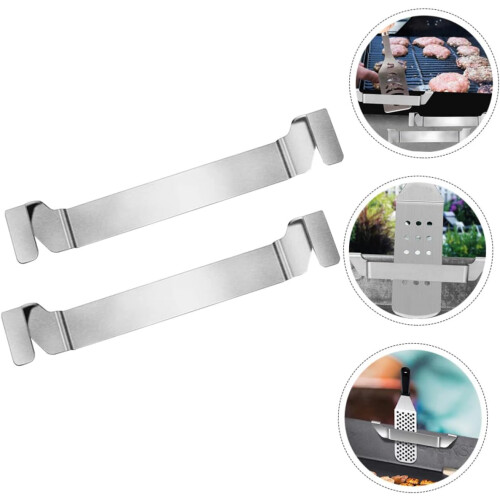 2 pieces grill spatula holder Practical tool holder for BBQ spatula Scraper and grill accessories for effective space optimization when grilling 1