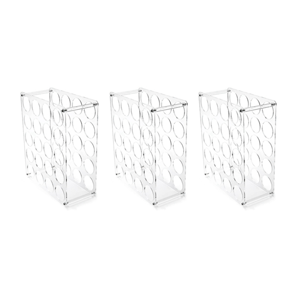 Lot de 3 organiseurs de rouleaux de vinyle en acrylique à 60 trous