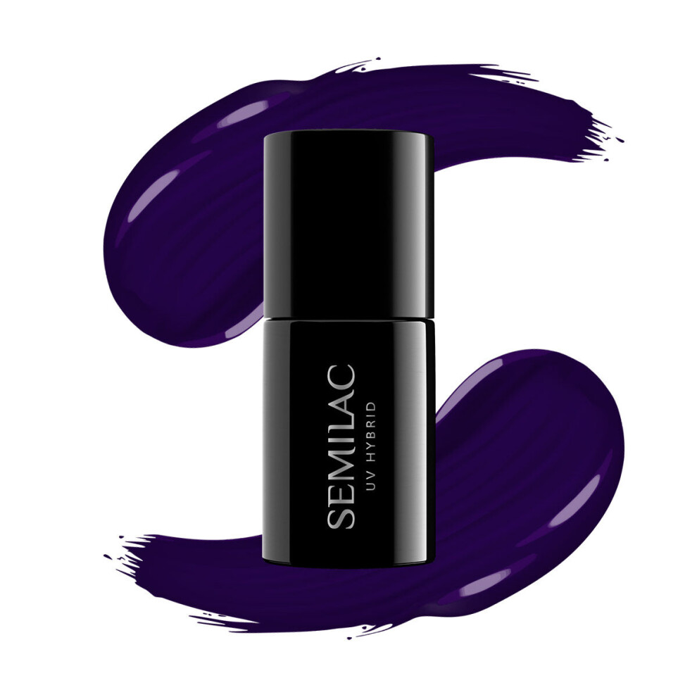 Semilac Gel Nail Polish | Long Lasting And Easy To Apply | Perfect For Home And Professional Manicure And Pedicure - 089 Black Plum 7Ml