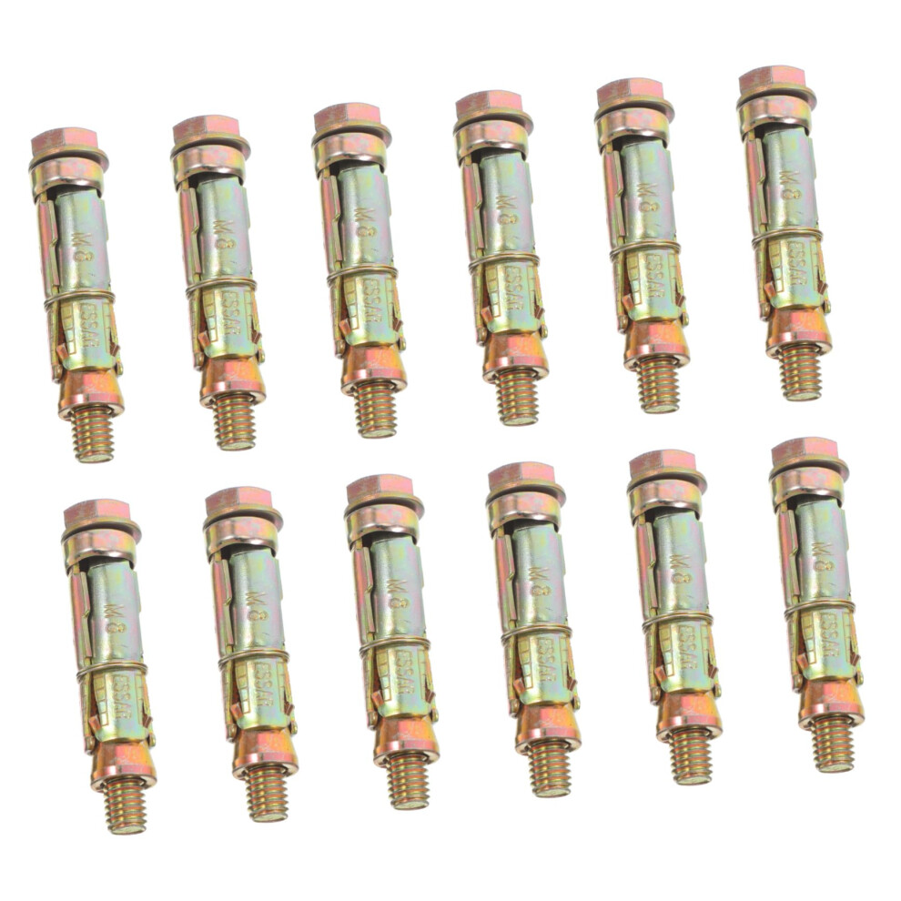 12Pcs Expansion Bolts Wall Anchors For Concrete And Brick 6493810912849