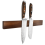 Supporto magnetico per coltelli con striscia di legno da parete per 6