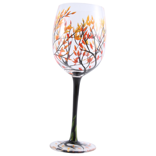 1Pcs HOT-Autumn Tree Wine Glass - Fall Colors Leav 2
