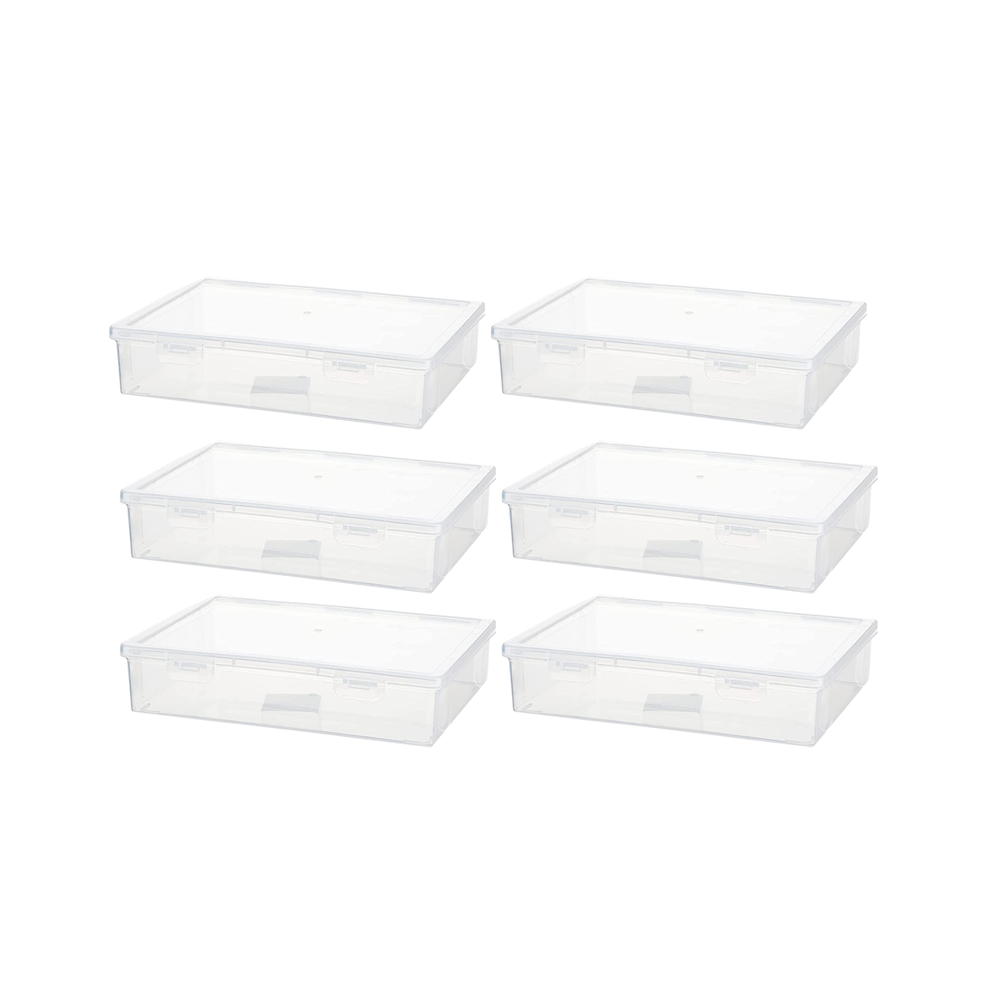 6 Pezzi 11 Pollici X 8 Pollici 2 Pollici Scatola Di Plastica Con Coperchio