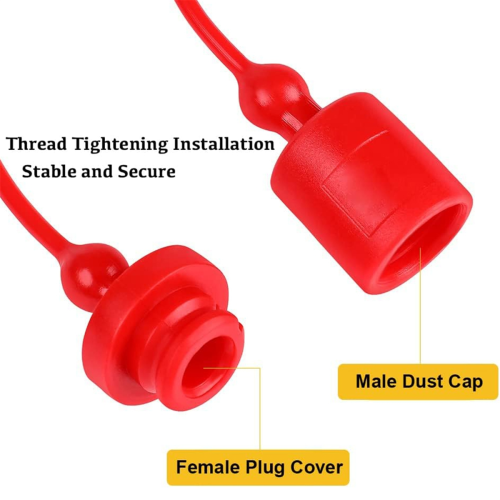 4 Sets Hydraulic Quick Coupler Male Dust Cap and F 2