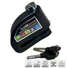 (8305 black) con Motorcycle Alarm Lock Bike Security Anti-theft Lock Motorbike Mountain bike Disc Brake Lock +Bag+1.5mReminder Rope 6 colors