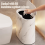 Bathroom Trash Can with Lid Marble Texture Small L 6