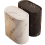 Bathroom Trash Can with Lid Marble Texture Small L 1