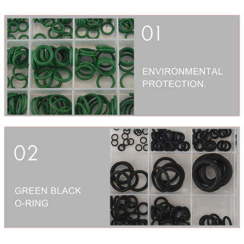 495PCS 36 Sizes O-ring Kit Black&Green Metric O ri 2
