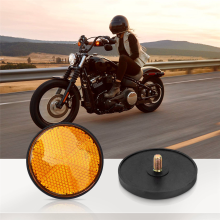 2 stuks 2" ronde oranje reflector universeel voor motor