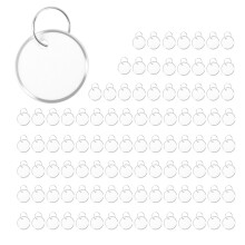 Μεταλλικές ετικέτες Rim Key Round Paper με δαχτυλίδια σε λευκό χρώμα La