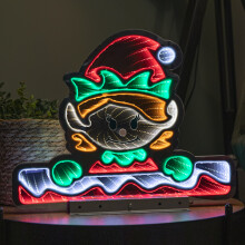40cm Light up Christmas Elf Girl Infinity Decoration with LEDs
