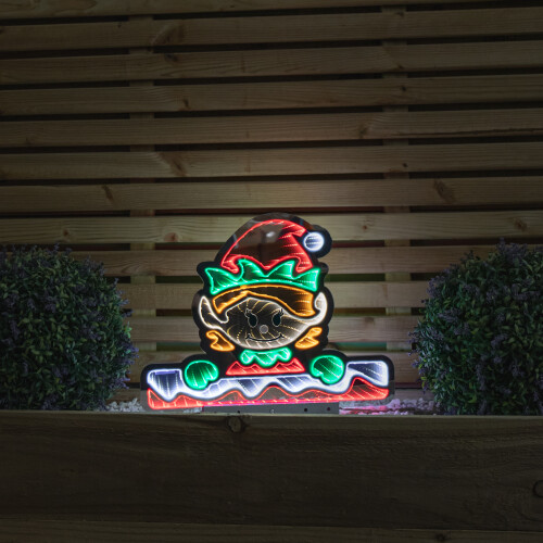 Snow Time 40cm Light up Christmas Elf Girl Infinity Decoration with LEDs 1