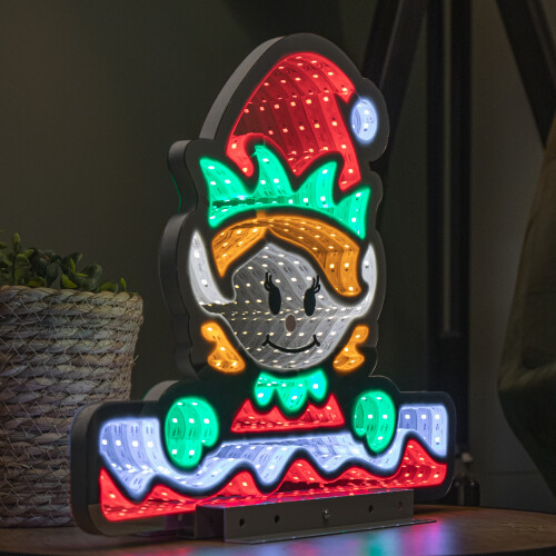 Snow Time 40cm Light up Christmas Elf Girl Infinity Decoration with LEDs 2