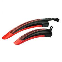 (Red) con 2pcs Mountain Bike Mudguard Wings Set Mountain Bicycle Universal Front Rear Fenders Riding Accessory Fit 20/22/24/26 in