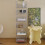 Standing Bookshelf 6 Tier Modern Metal Floor 5
