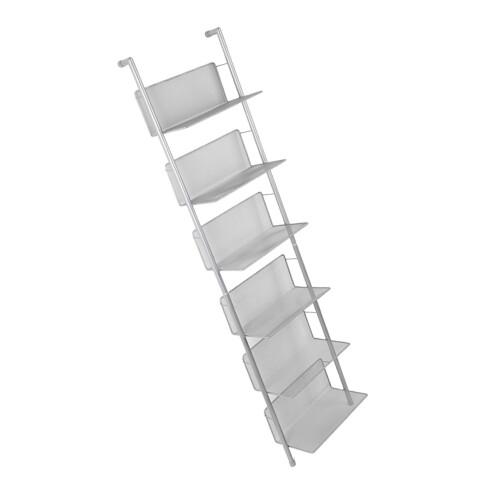 Standing Bookshelf 6 Tier Modern Metal Floor 1
