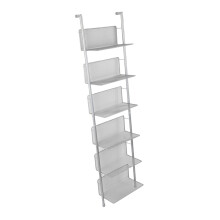 Standing Bookshelf 6 Tier Modern Metal Floor