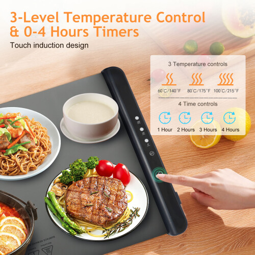 Electric Food Warming Mat, Waterproof Silicone Heating Mat 2
