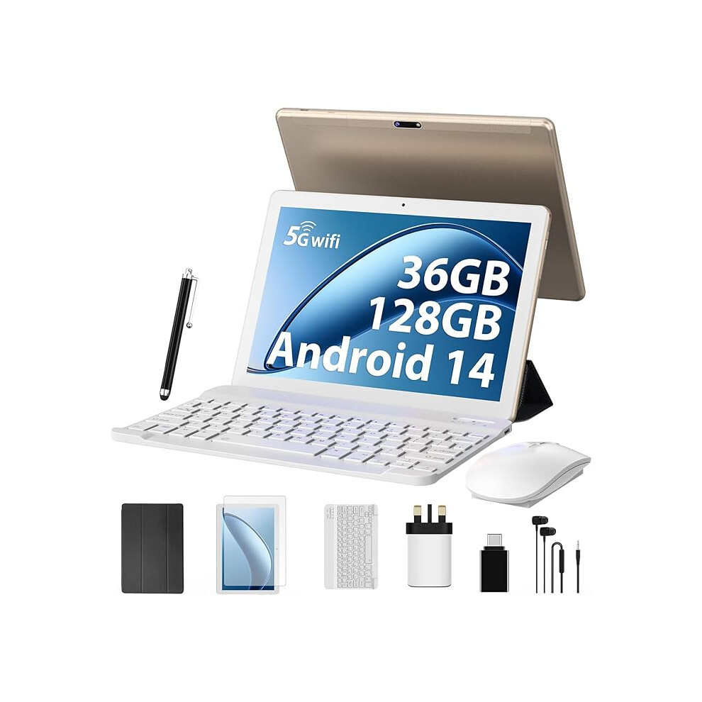 Photos - Tablet FLYCOAY  10 Inch Newest Android 14, Octa-Core 2.0GHz, 5G WIFI 6, 36GB RAM+128GB ROM , Dual Camera(TF 1TB)