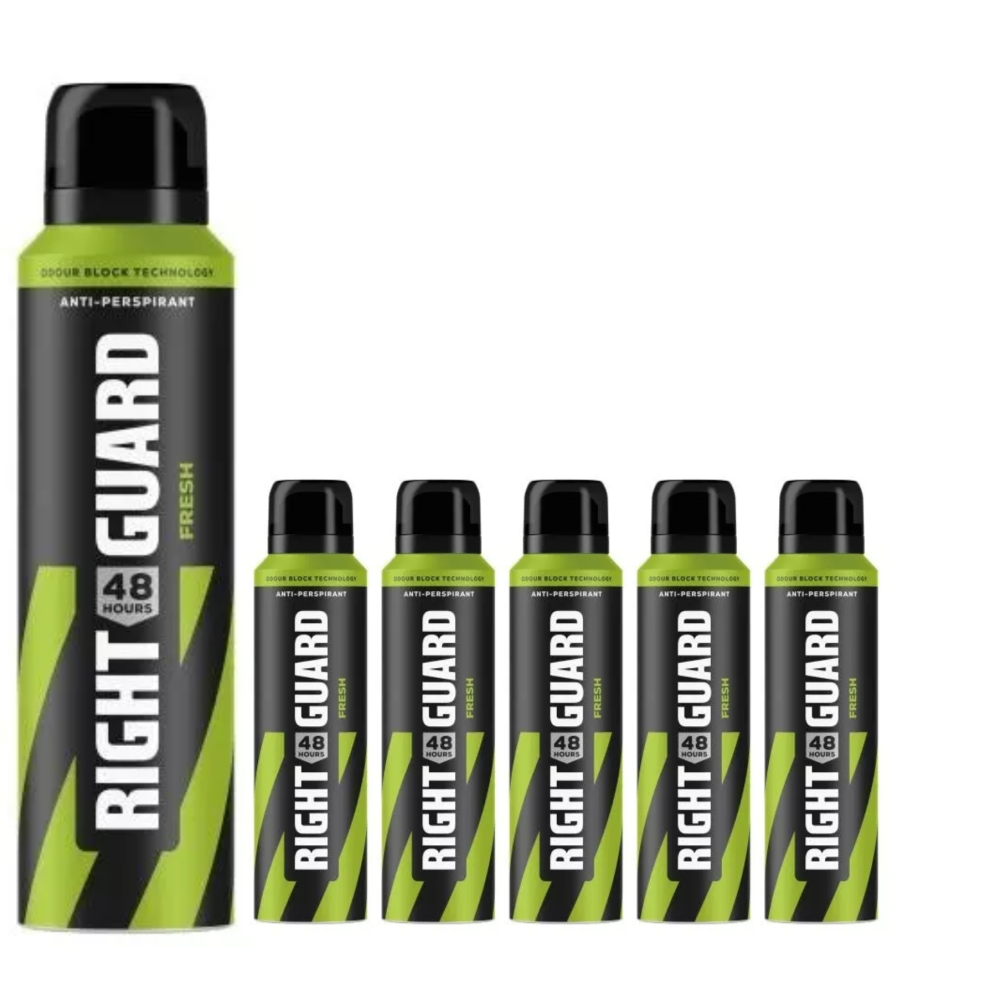 Right Guard 6 X 150Ml Fresh 48Hr Anti-Perspirant Deodorant Body Spray
