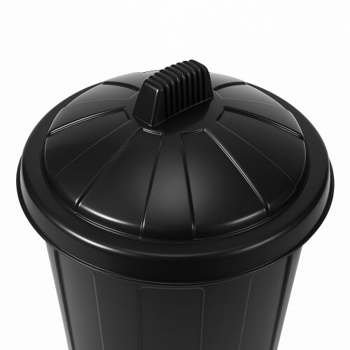80 Litre Large Black Dustbin Outdoor & Indoor Use 1