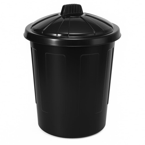 80 Litre Large Black Dustbin Outdoor & Indoor Use 2