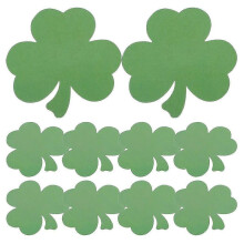 40pcs Paper Shamrock Cutouts for St. Patrick's Day Decorations Classroom Bulletin Board Decor for DIY Craft Projects Shamrock8.80X8.50X0.05CMGreen SZR