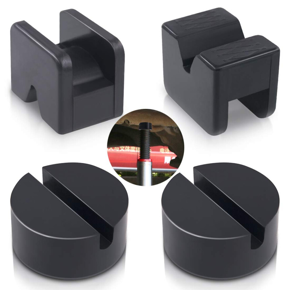 4 Pack 2 Types Sparta Floor Jack Pad Adapter for Jack Stand 24 ton Universal Rubber Sparta Floor Slotted Frame Rail Pinch Welds Protector-image-OPC-PHZHRMR-NEW